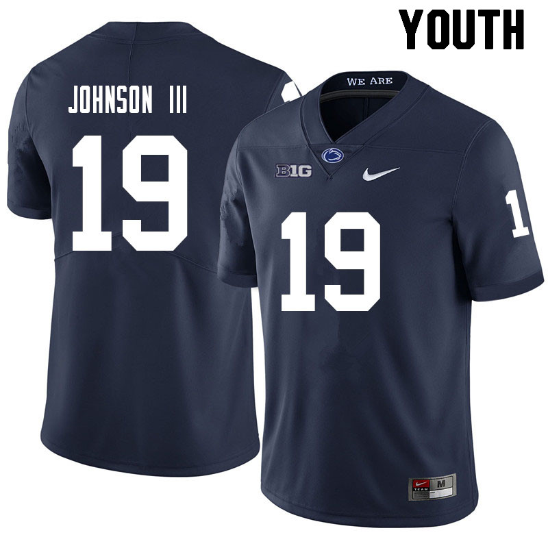 Youth #19 Joseph Johnson III Penn State Nittany Lions College Football Jerseys Sale-Navy - Click Image to Close